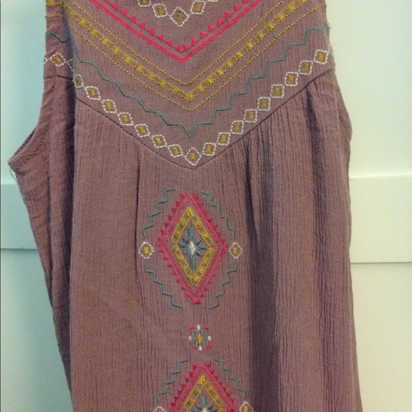 Boho Embroidered Maxi Dress Size 4/5 - Picture 2 of 3